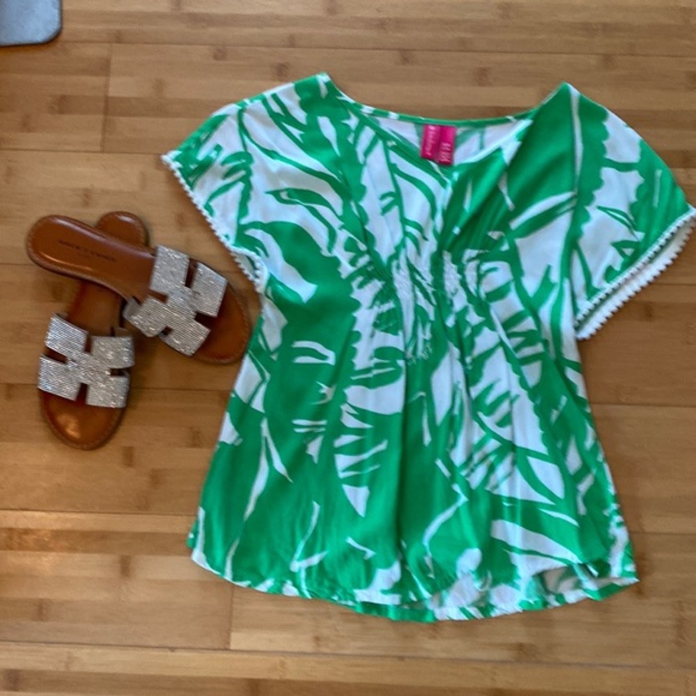 Lilly Pulitzer for Target Top Girls Boom Boom Palm Leaves Top